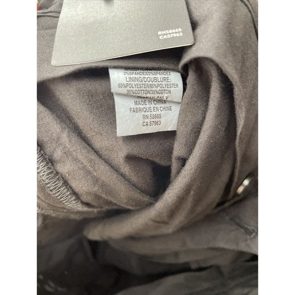 Nordstrom Men's Size 38Waist, UNHEMMED Black Trim Fit Tech Smart Dress Pant - Picture 6 of 6